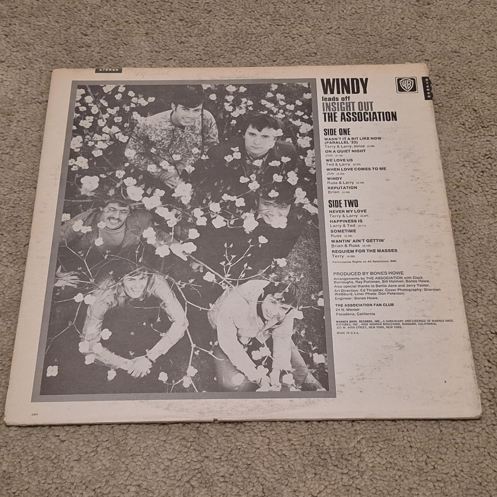 The Association 'Insight Out' Vinyl Record - Picture 2 of 6